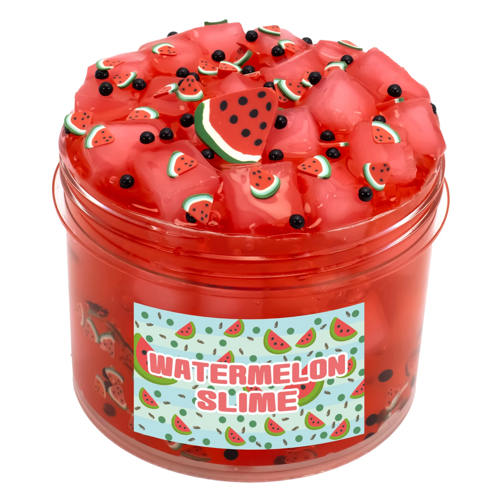 70/300ml Large Crunchy Crystal Slime Kit - Leaf Watermelon Grape Premade Slime Pack Set Non-Sticky Jelly Cube Slime for Party 6