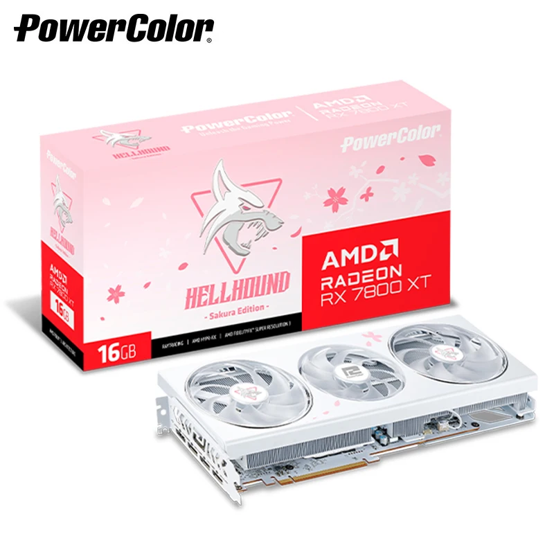 

Видеокарта PowerColor Hellhound Sakura AMD RX 7800 XT 16 Гб GDDR6