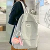 New Girl Plaid Kawaii Travel Book Backpack Lady Lattice Bag Fashion Female Cute Laptop Leisure College Backpack Women School Bag 1