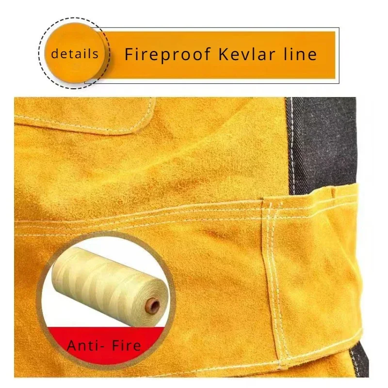 Heavy Duty Leather Welding Apron Fire Resistant Heat Insulation Welder Protection Clothes welding protective gear