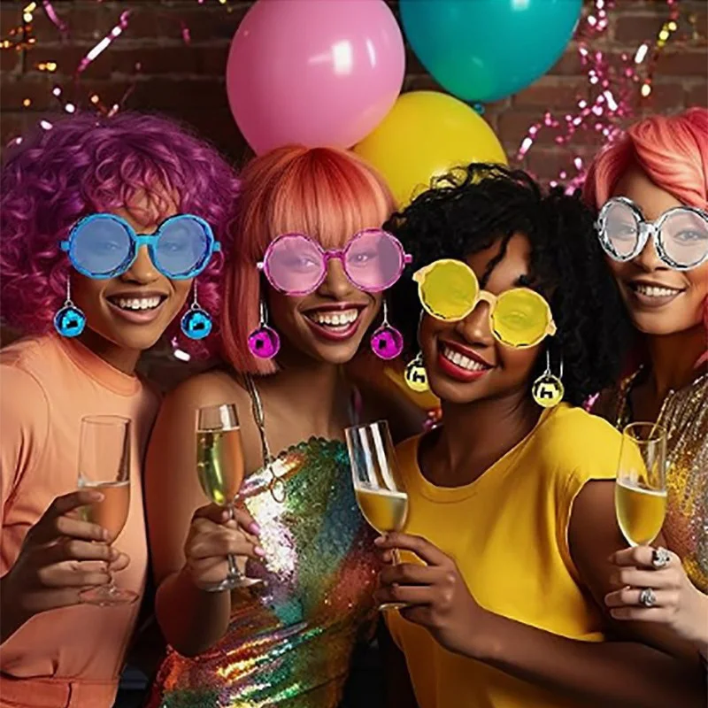 Disco Ball Hat Sunglasses for Adult 80s Birthday Disco Party Decoration Wedding Bride To Be Party Decor Mirror Disco Cap