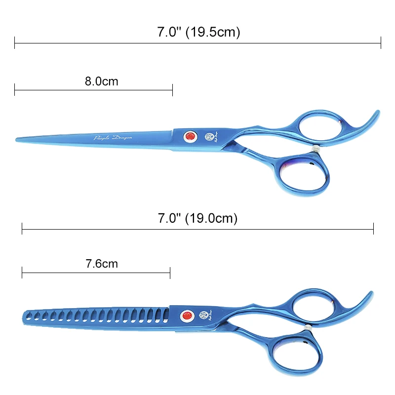 7.0" Curved Pet Cutting Scissors 6.5" Dog Thinning Shears Animals Hair Dog Grooming dog grooming scissors dog grooming scissors kit