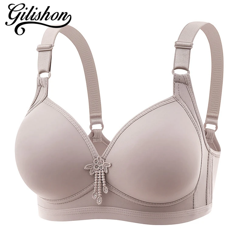 

Seamless Women Bra Plus Size Push Up Brassiere Gather Bralette Comfortable Breathable Thin Style Wireless Adjustable Underwear