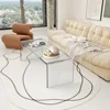 Premium Acrylic Coffee Table, 44" L x 16" W x 16'' H x 4/5'' Thick Clear Tea Table, Multipurpose Waterfall Rectangle Lucite Tabl 6