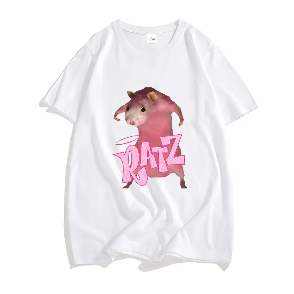 Ratz Mouse Cartoon Printed Women's T-shirt Casual Short Sleeve T-shirt Casual Kawaii Summer O-neck Tshirt Cute Male Soft Shirts 2