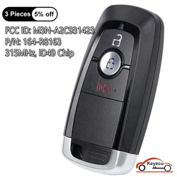 KEYECU 3 Buttons for Ford Bronco Edge Ecosport Explorer F150 F250 F350 Fusion Ranger Maverick Smart Remote Key Fob M3N-A2C931423