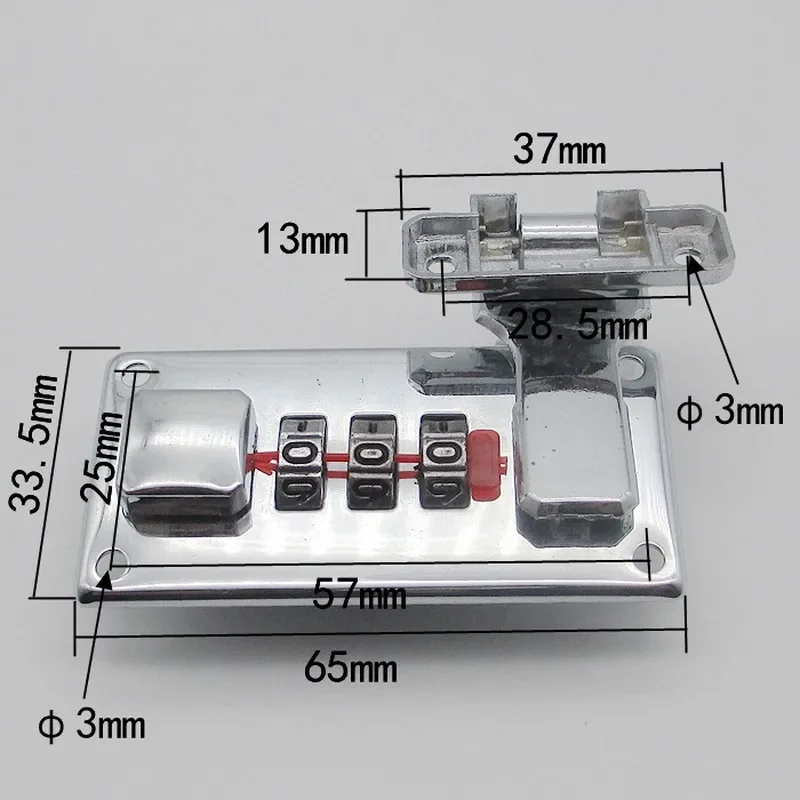 Luggage Combination Lock Zinc Alloy Embedded Password Locking of