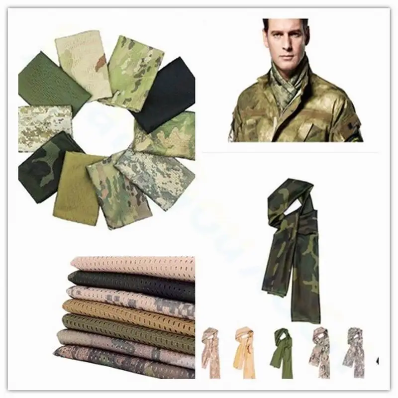 

10PCS Military Tactical Scarf Camouflage Mesh Neck Scarf Sniper Face Scarf Veil multifunctional Head Wrap for Camping Hunting