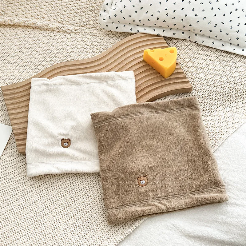Autumn Winter New Baby Warmer Neck Scarf Boys Girls Neckerchief Cute Bear Scarf Soft Protect Against Cold Warm Children Scarves