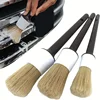 3PCS Car Exterior Interior Detail Brush Boar Hair Bristle Brushes for Car Cleaning Auto Detail Tools Dashboard Cleaning Brush 1