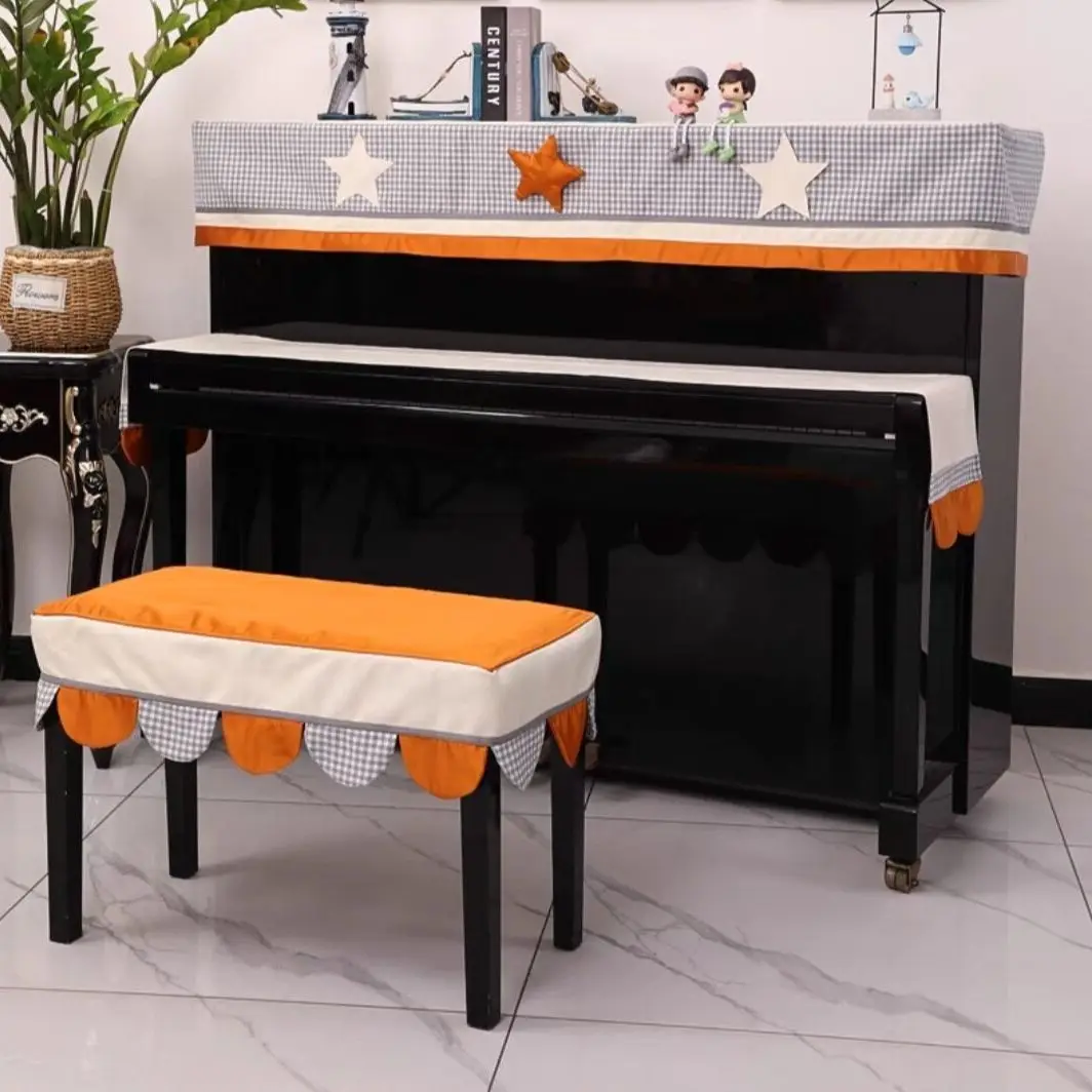 Creative American Piano Dustproof Cover Full Cover Electric Piano Top Half DustCover Cute Cartoon LH257