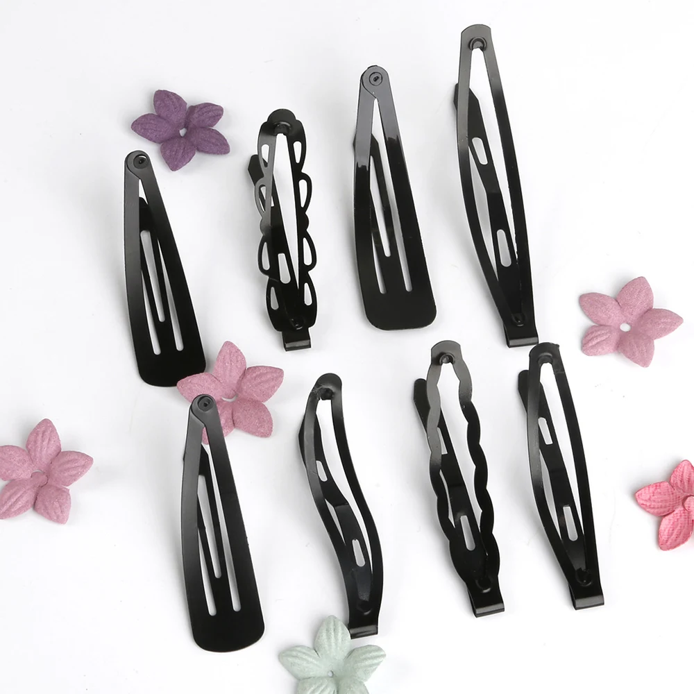 Hair Clips 12Pcs/Set Black Metal BB Clips for Woman Hair Styling