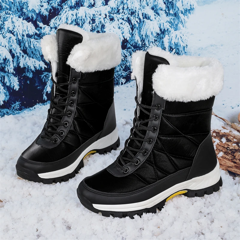 Snowboots Pluche warme enkellaarsjes Winterschoenen Witte laarzen Antislip waterdichte zool Duurzame sneeuwregenlaarzen for buiten (Color : Blauw, Size : 40 EU