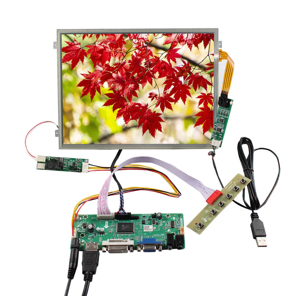 

10.4" 1024X768 4:3 TFT LCD Touch Screen and HD MI DVI VGA Audio LVDs Board 30pins