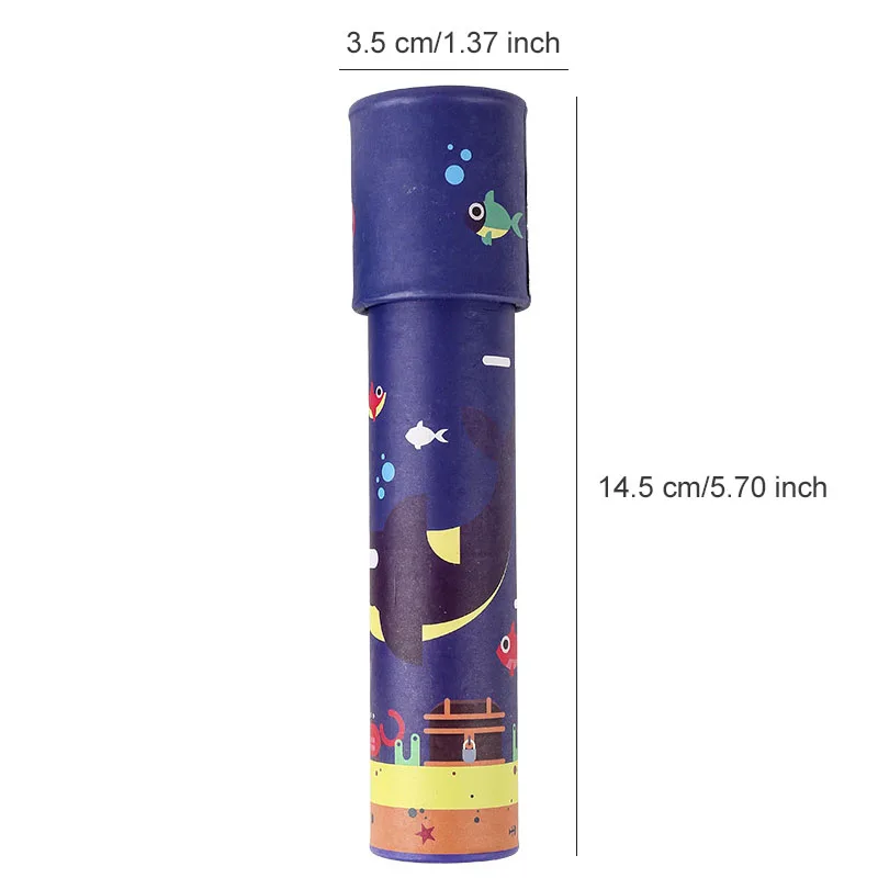 Children Toys 1PCS Rotation Kaleidoscope Cartoon Paper Magic Changeful Non Adjustable Colored World