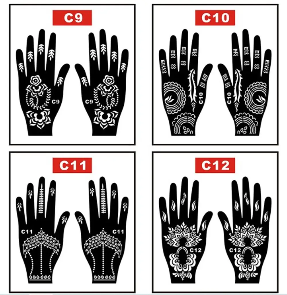 Painting Airbrush Hollow Drawing India Henna Kit Temporary Decal  Stencils Body Art Template