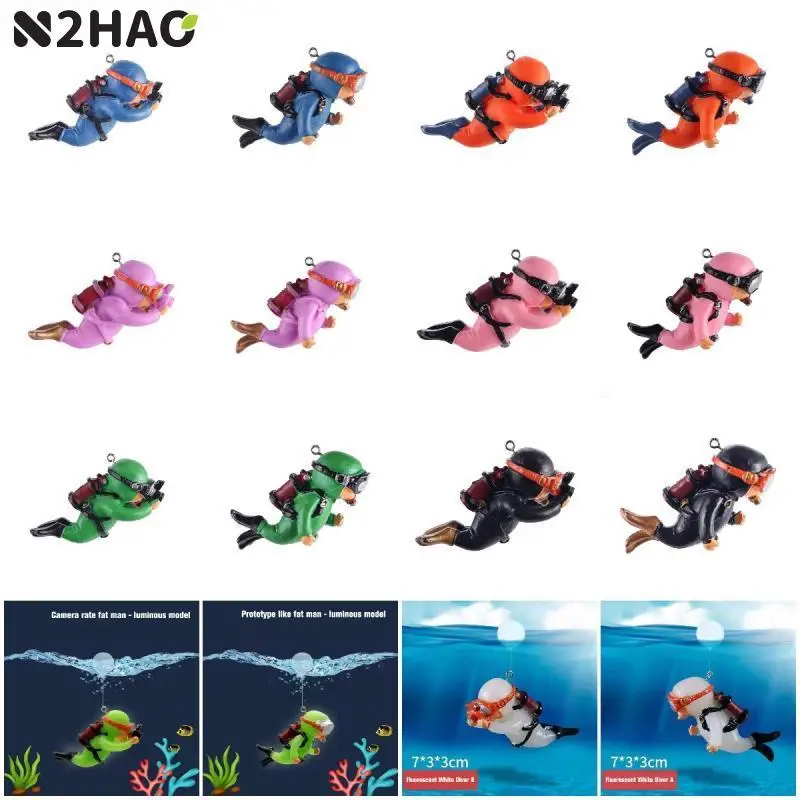 Mini Diver Ornaments Cute Resin Frogman Action Figure Miniature Aquarium Fish Tank Decorazione Accessori Per La Decorazione Domestica