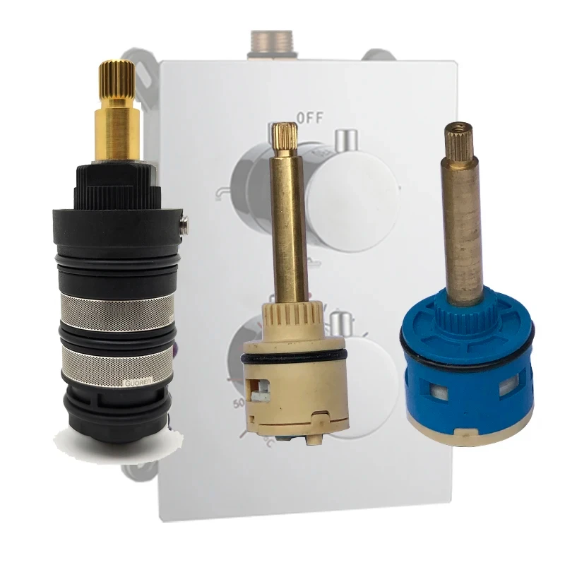 The Cartridge For Thermostatic Shower Faucet Mixing Valve Concealed Easy-mount Box Brass Concealed Valve
