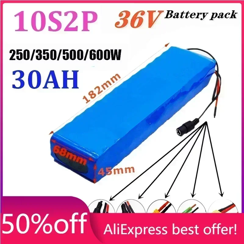 

36V 30Ah 10S2P Battery ebike battery pack 18650 Li-Ion Battery 500W High Power and Capacity 42V Motorcycle Scooter