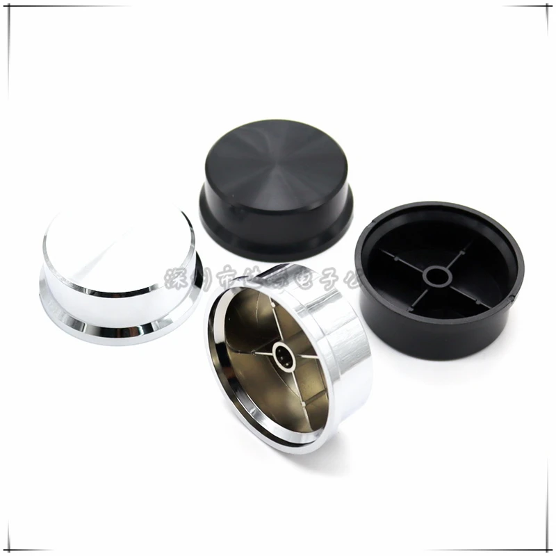 2PCS 45*17mm plastic plated knob Potentiometer knob Amplifier volume adjusting Flower Shaped Inner Hole 6mm potentiometer knob cap