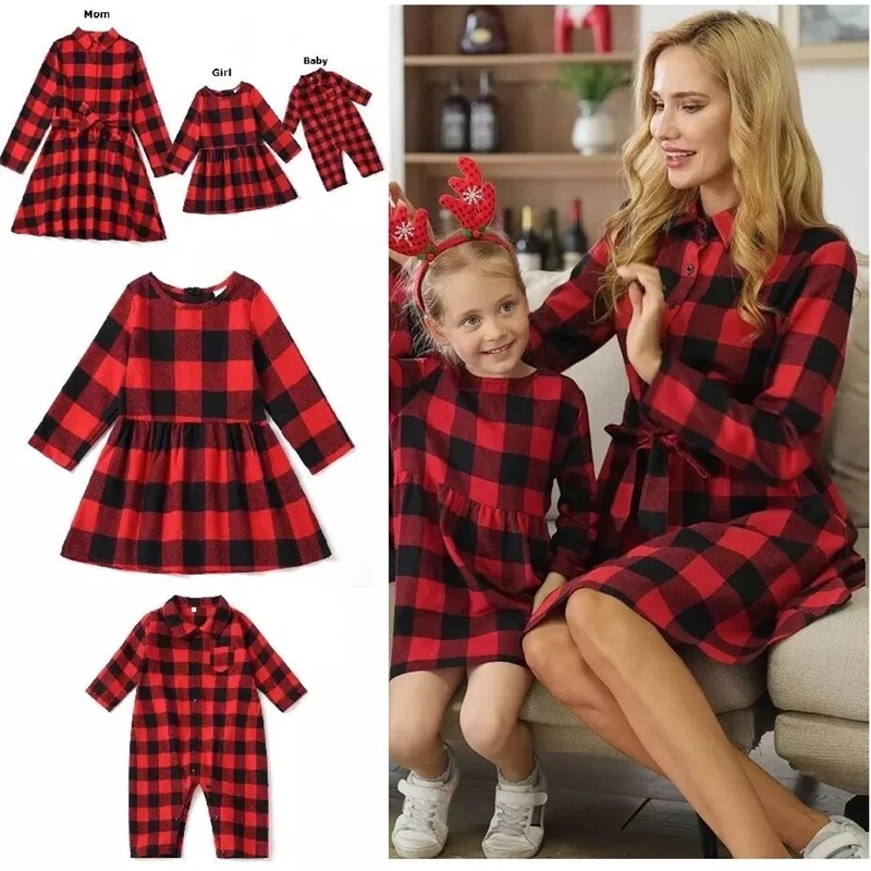 Christmas Dresses Mother Daughters Christmas Clothes Mother Daughter Mommy Aliexpress