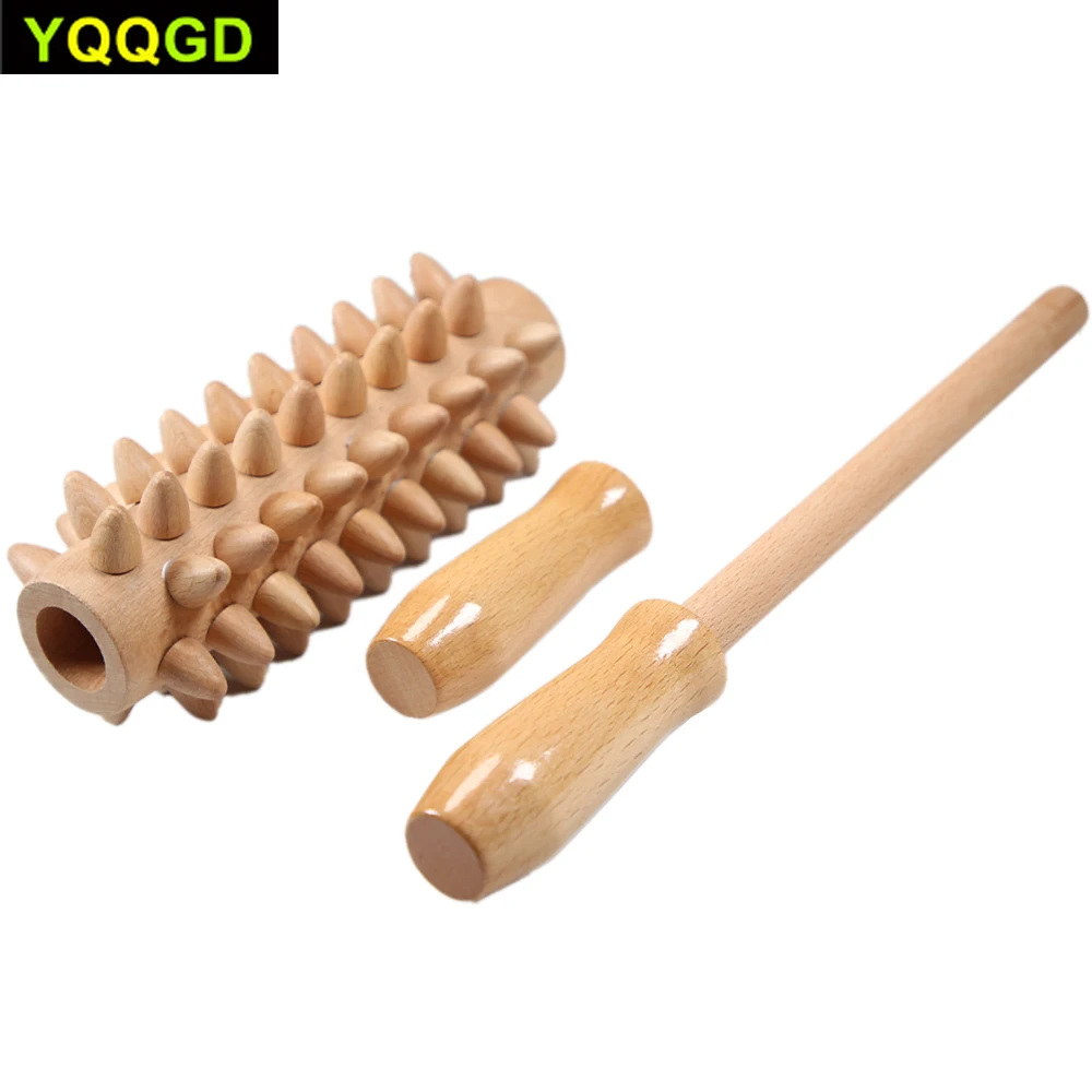 Massage Roller Stick,Meridian Back Massage Wooden Eliminate Fatigue Reduce  Fat Muscle Relief Massage Roller Wood Massage Roller