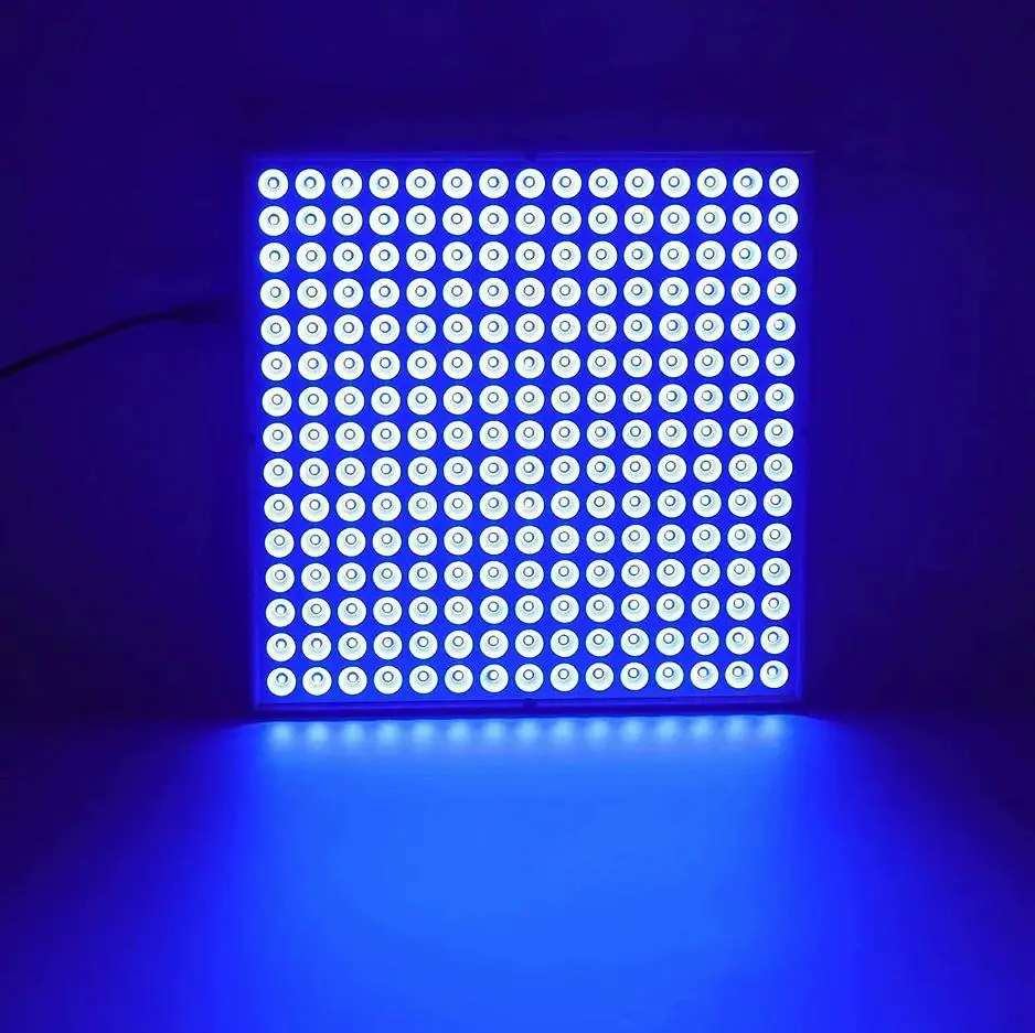 45W Full Blue Tanning Growth Light Infrared 460nm Beach Light 225LED Grow Box Grow Tent Complete Kit