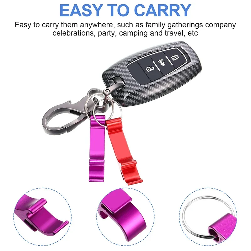5pcs Beer Bottle Opener Keychain Wedding Favors Gifts Key Ring Durable Metal Opener Kitchen Tools Openers