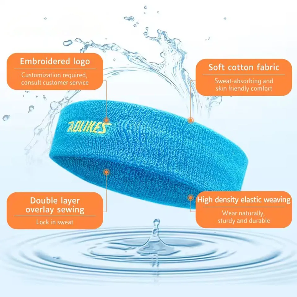 Sweat Headband Cotton For Men Women Yoga Volleyball Tennis