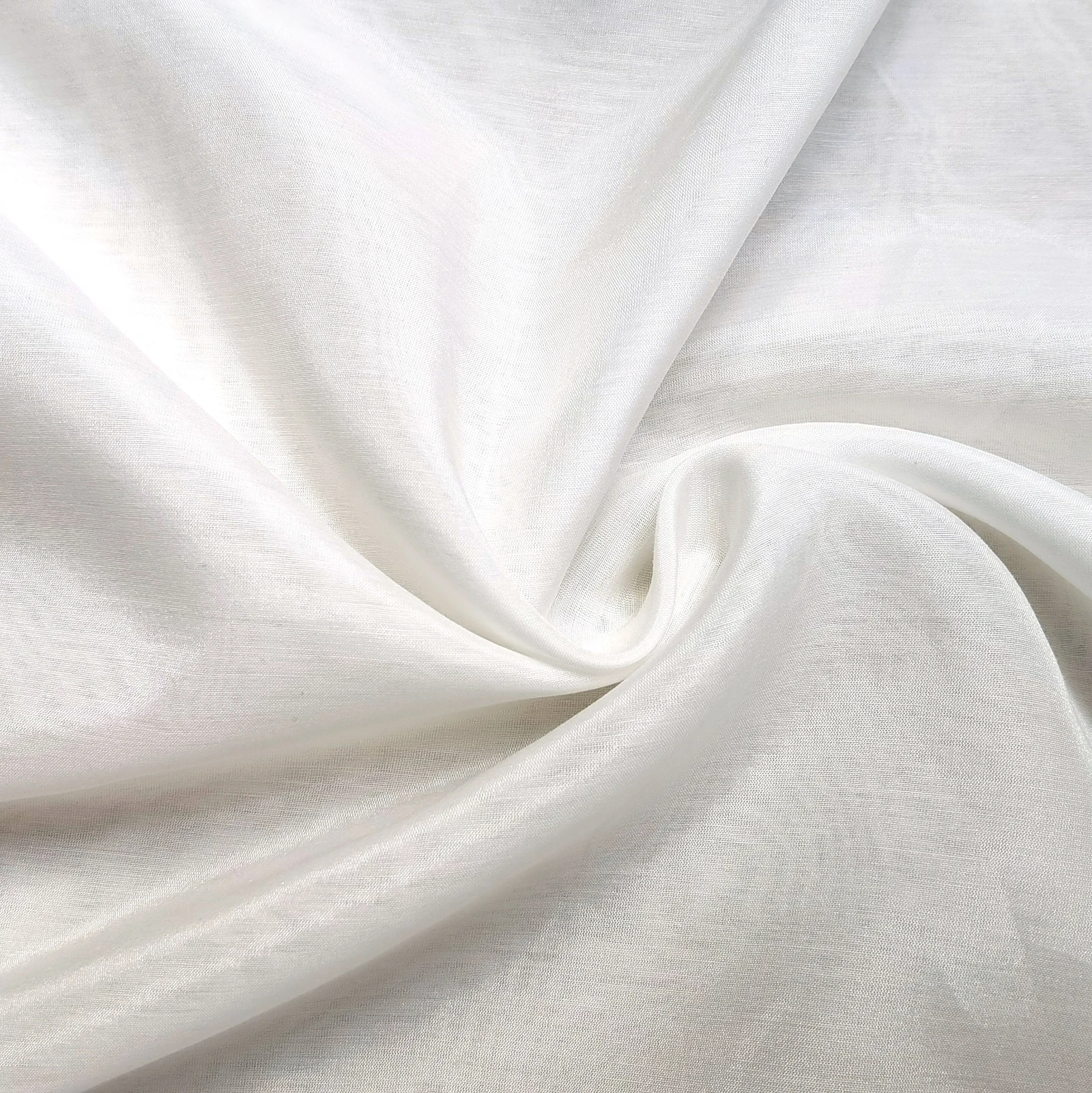 Luxurious Mulberry Silk Cotton Blend Fabric in White and Black - Perfect for Dresses, Scarves, and Decorations