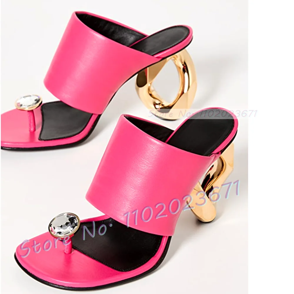 

Женские туфли на каблуке с цепочкой, элегантные шлепанцы с открытым носком и драгоценным камнем, обувь с ремешком-бисером, новейший наряд, тапки с цепочкой