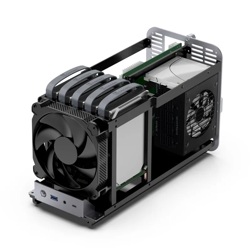 JONSBO N1 pc case pc chassis computer chassis frame Small Chassis NAS PC Case Storage All-in-One Server Multimedia Support 5 Disk Hot-Swap Chassis Computer Case 14CM Fan