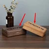 Engrave Text or Logo Walnut Wood Jewelry Box Portable Small Jewelry Box Single Layer Wooden High-end Bracelet Storage Box 6
