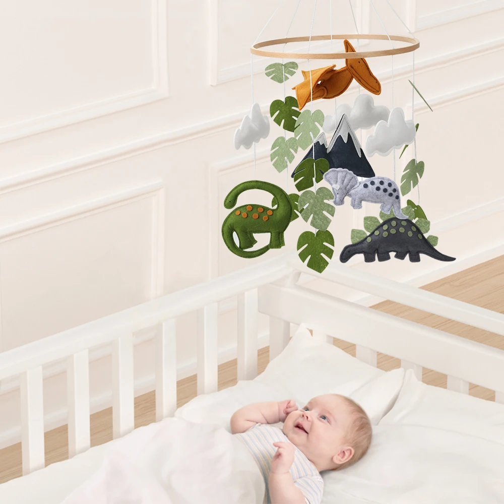 Felt Baby Mobile Dinosaur Cot Mobile Handmade Baby Shower Gift