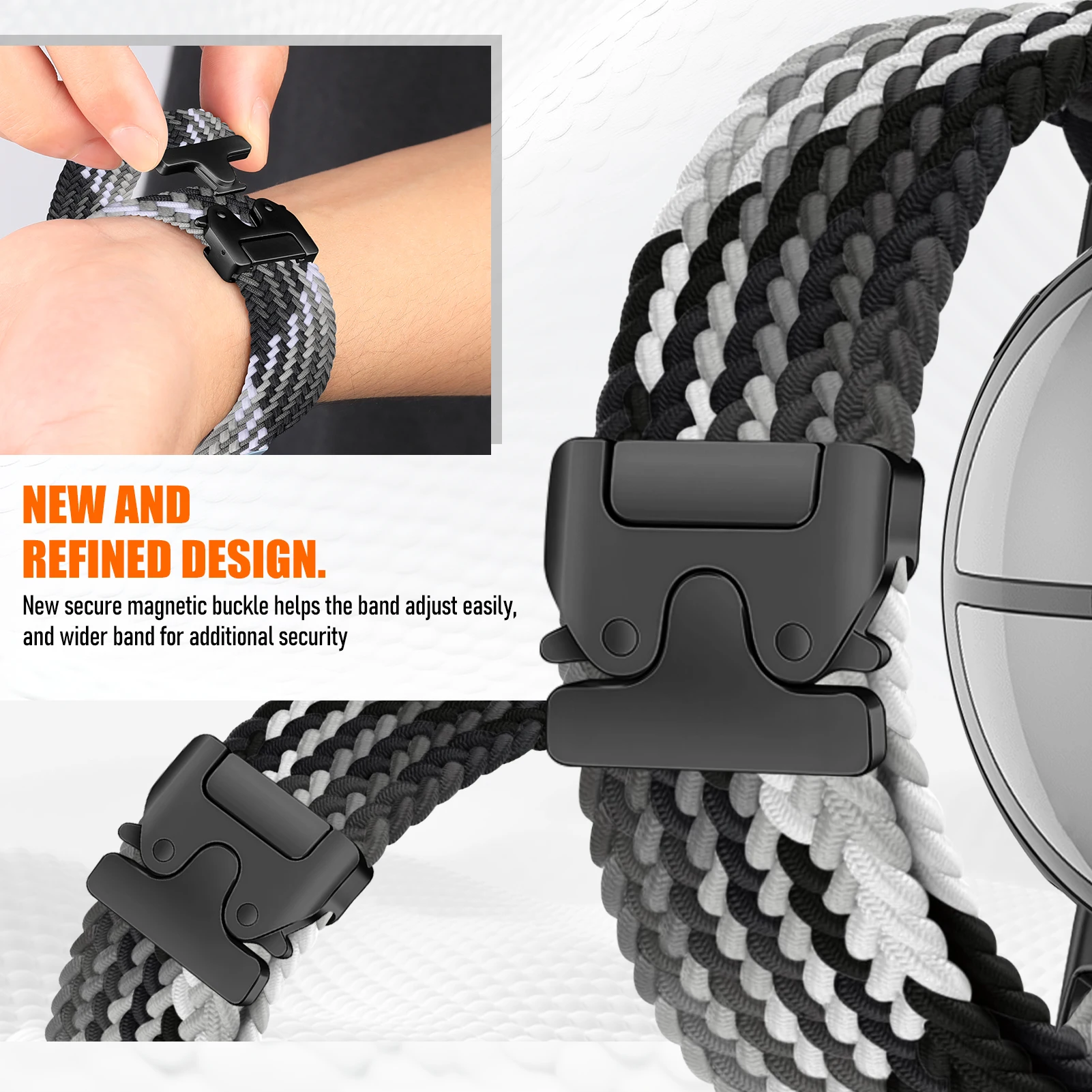 Enhanced Braided Sport Parachute Wristband Bracelet
