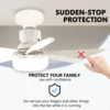 LED 40W Socket Ceiling Fan with Light, 20.5in Screw Ceiling Fans with Lights with Remote, For Bedroom/Garage/Kitchen 6