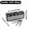 Creative Fender Radio Plugs Key Holder Retro Wall Mounting Keys Holder Jack Zinc Alloy Key Organizer Music Key Storage Frame 4