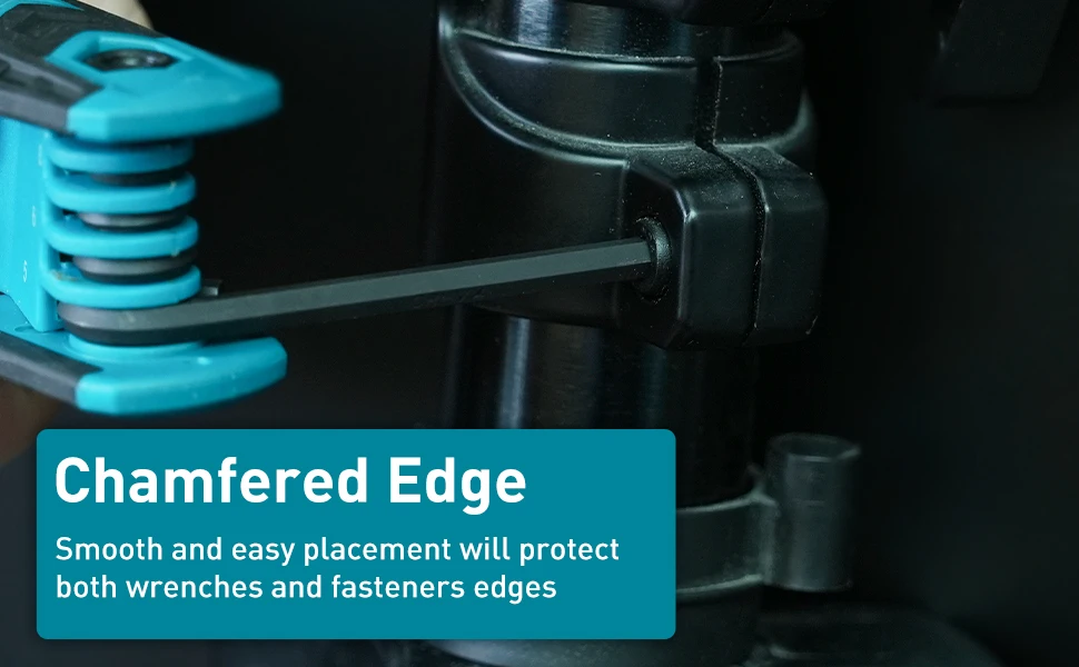 LIBRATON 8-in-1 klappbarer Inbusschlüssel, metrisch, 1,5 mm–8 mm Sechskantschlüssel, universelles Inbusschlüssel-Werkzeug, Fahrradreparatur, Sechskantschlüssel, Handwerkzeug – Detail 4