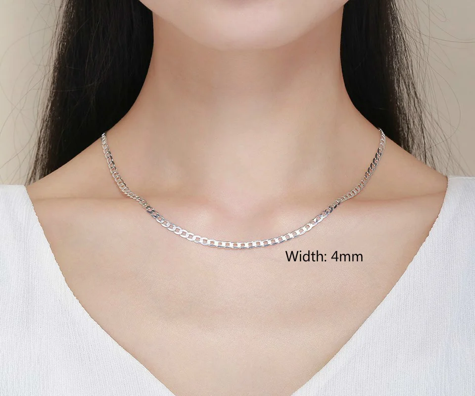 Men Jewelry collares kolye Collier 4mm 