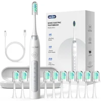 Sejoy Sonic Electric Toothbrush For Adults Tooth Deep Clean 10 Brush Heads Travel Case Built in Smart Timer Sonic Toothbrush 1