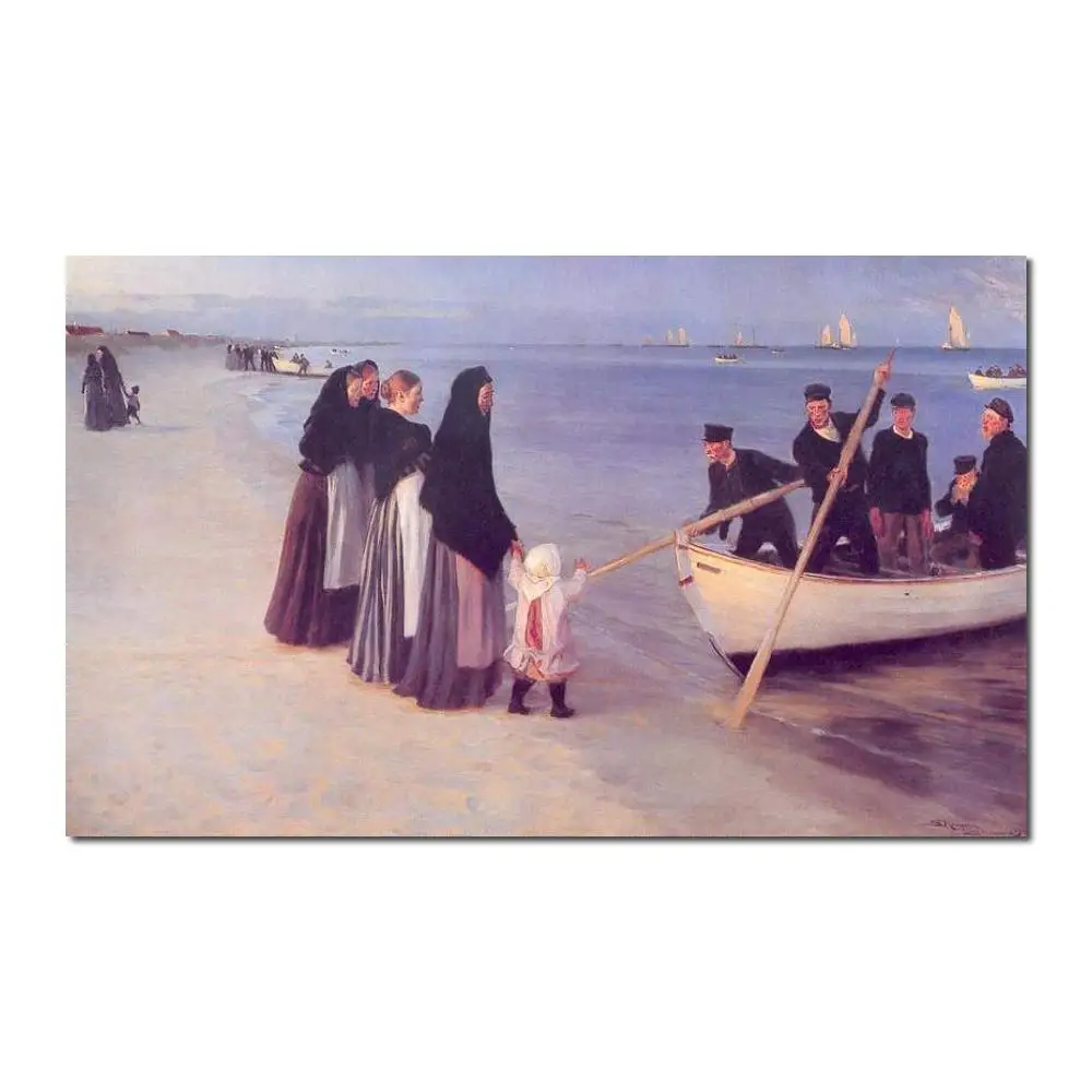 

High quality Fishermen at Skagen 1894 by Peter Severin Kroyer oil painting on canvas Portrait Landscape Art Hand painted