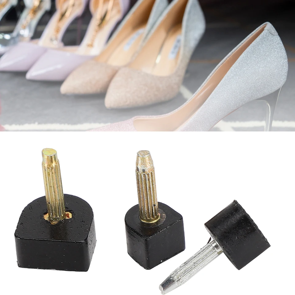 Stiletto High Heel Replacement Tips - 1 Pair Of U-Shape Dowel Tips For Shoe Repair
