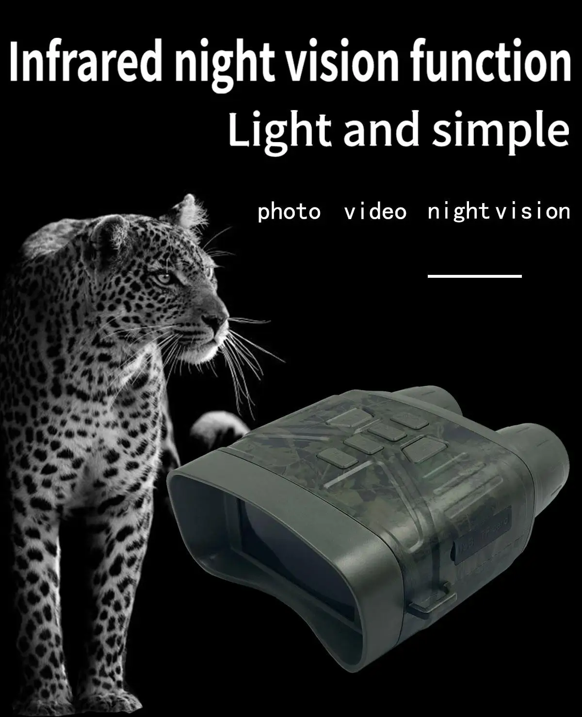 NV4000C Digital Night Vision Camera Binoculars With Video Logger 4K Infrared Day And Night Vision Hunting Binoculars Telescope small action camera