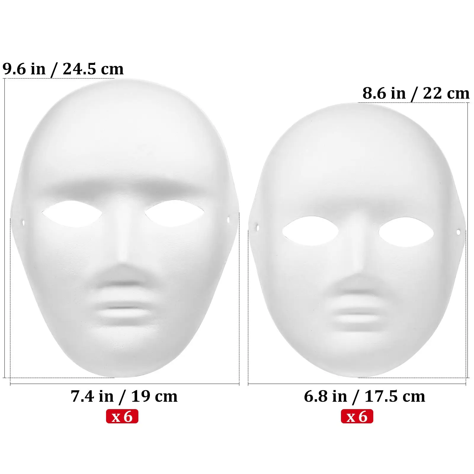 12 Pcs Clown Mask Facial Masks Ordinary Costumes Men's Masquerade Face for Kids