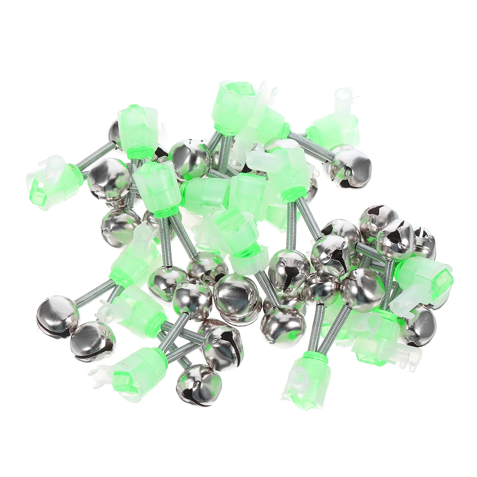 

10 Pcs Fish Rod Fishing Alarm Bells Fishing Twin Lures Indicator Alert for Stainless Steel Pole