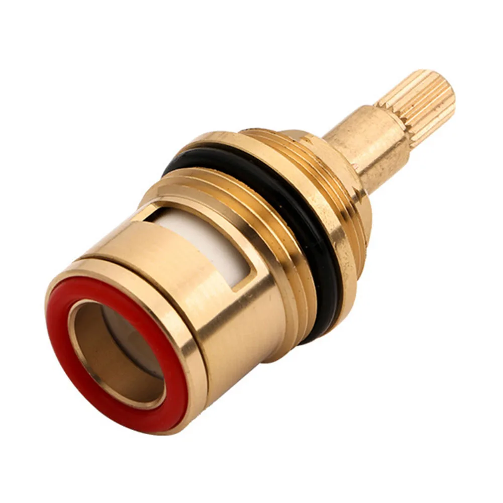 Faucet Cartridge Replacement Brass Ceramic Stem Disc Cartridge Faucet Valve G3/4" For Bathroom Kitchen Tap Hot Cold Water