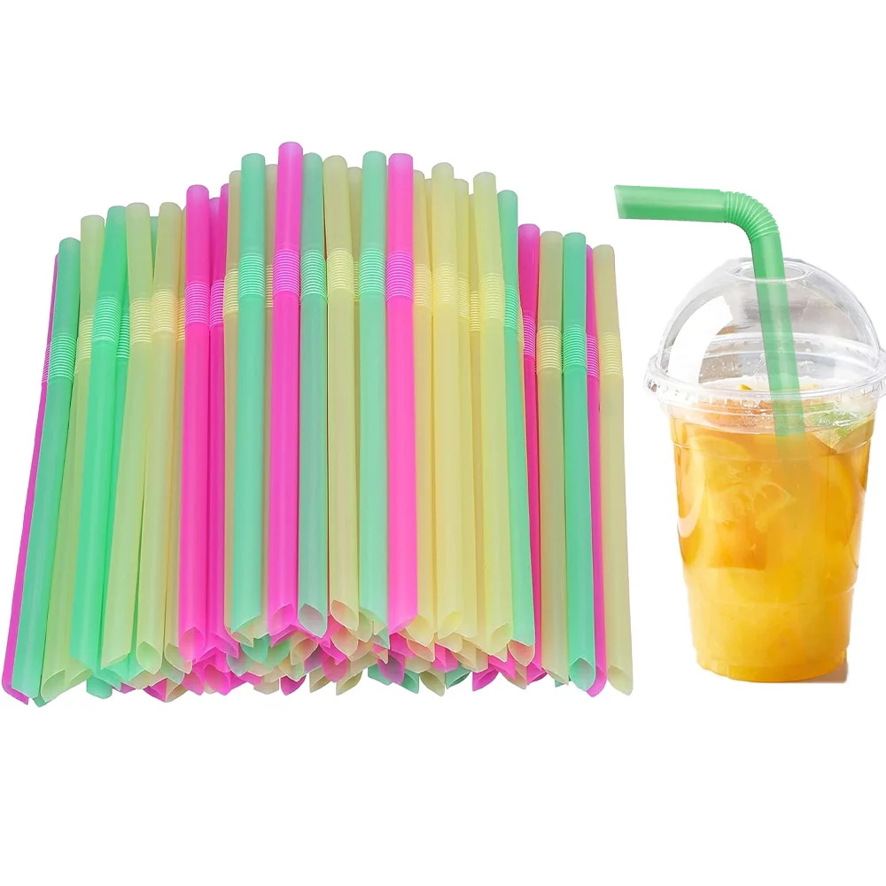 

100 Pcs 12mm Boba Straws Smoothie Straw Reuseable PP Straws Tea Drinks Straws Smoothies for Milkshakes Tea Party thick straw