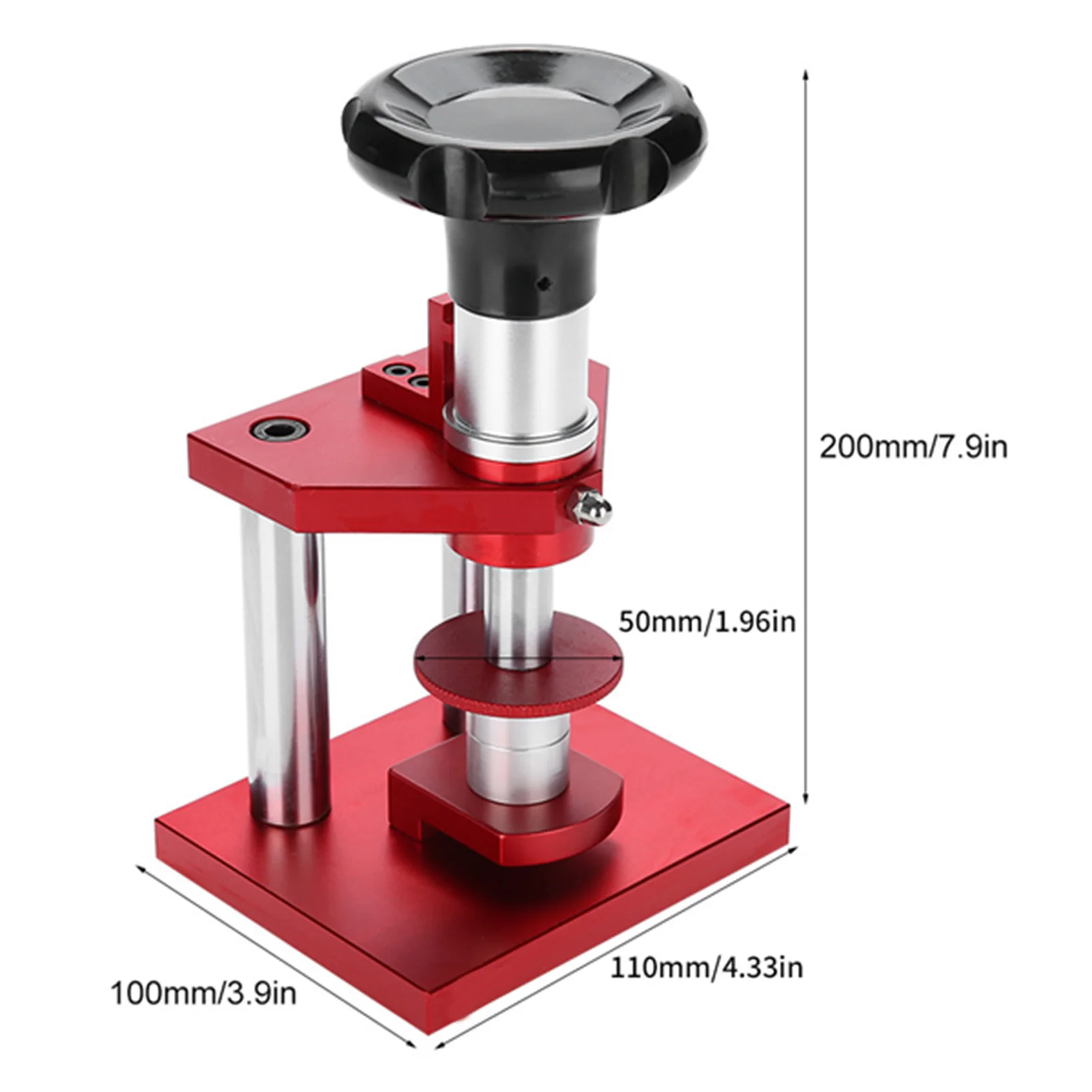 Watch Capping Machine with 20 Dies Screw Type Precise Crystal Bezel Watch Back Case Closer Cover Press Presser Watch Repair Tool