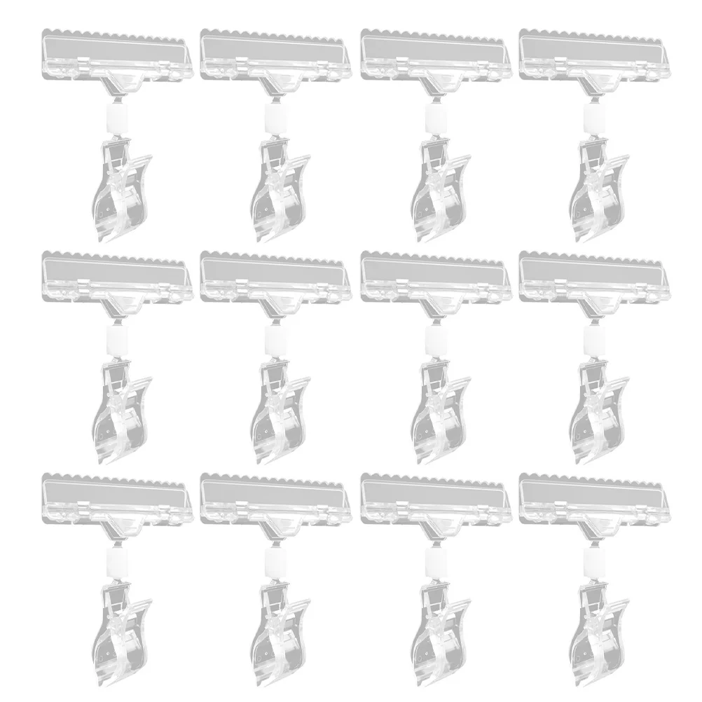 

Shelf Clip Price Sign Clips Retail Display Advertising Tag Holder on Plastic Acrylic Trays for