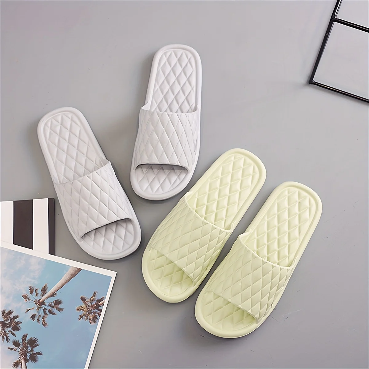 Summer Slippers For Men Women Eva Soft Bottom Slippers Indoor House Slides Flat Sandals Outdoor Beach Shoes Man Flip Flops 4